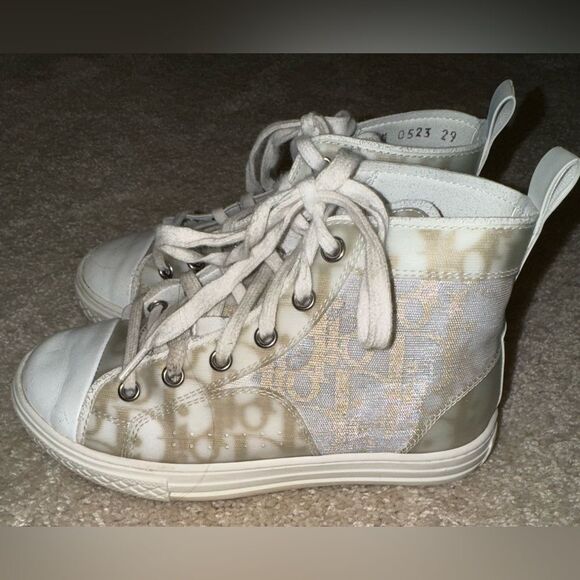 DIOR KIDS LIMITED GOLD B23 HIGH TOP SNEAKER 29 - Picture 1 of 5